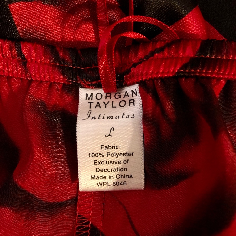 Intimates Pajamas Set Red Rose Sexy Sz Large Morgan Taylor - Picture 11 of 16